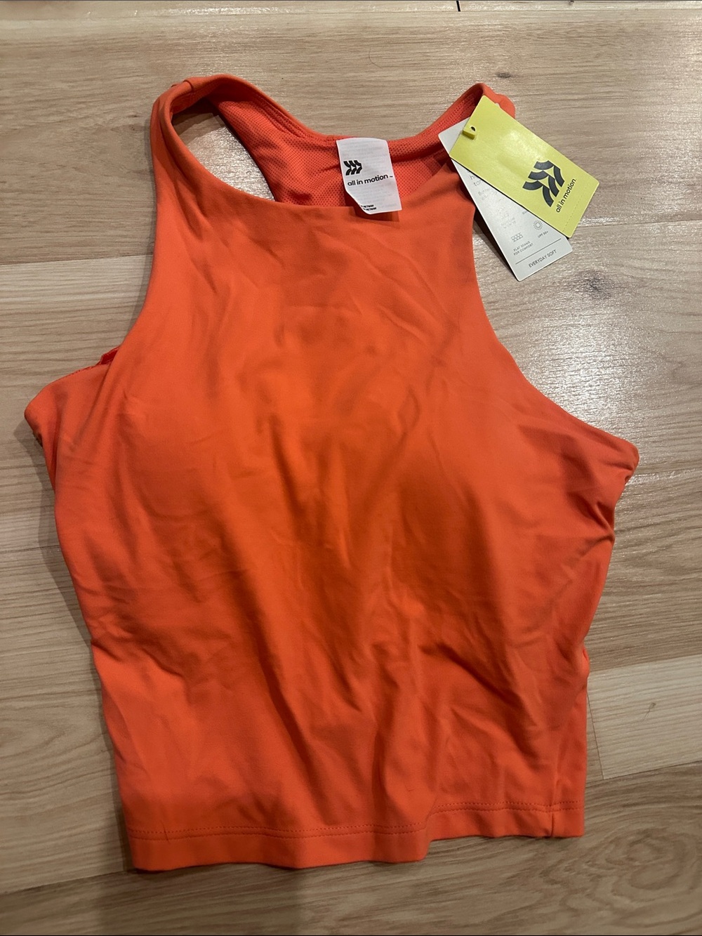 all in motion Orange High-Neck Racerback Workout Tank